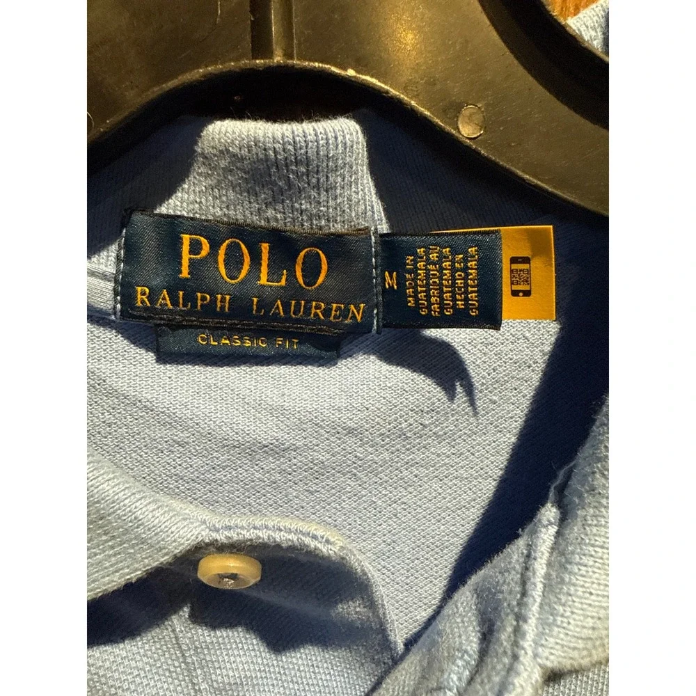 Polo Ralph Lauren Mens Classic Fit Short Sleeve Pique Polo Shirt Light Blue‎ XL